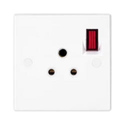 UMS 1G SP SWITCH SOCKET OUTLET NEON 5A 1205A-N