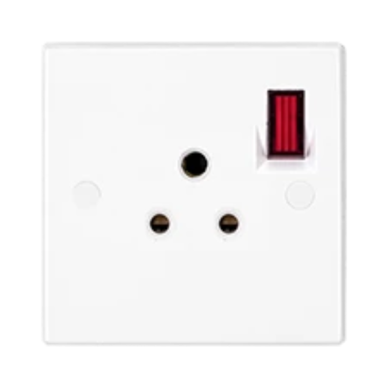 UMS 1G SP SWITCH SOCKET OUTLET NEON 5A 1205A-N