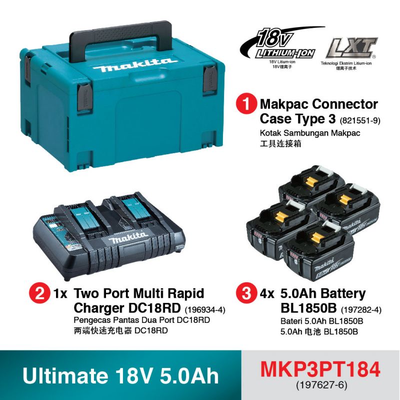 MAKPAC POWER SOURCE KIT 18V MKP3PT184 (197627-6) 5.0Ah Ultimate Pack