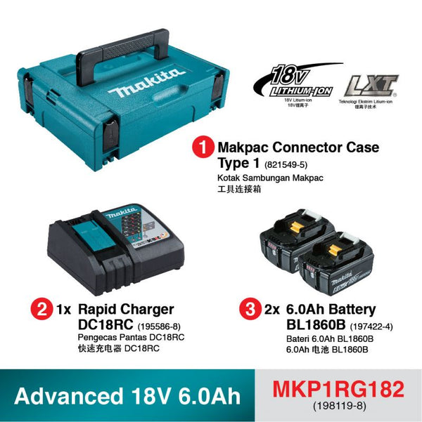 MAKPAC POWER SOURCE KIT 18V MKP1RG182 (198119-8) 6.0Ah Advanced Pack