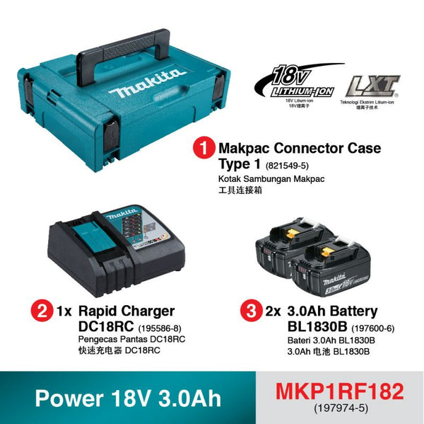 MAKPAC POWER SOURCE KIT 18V MKP1RF182 (197974-5) 3.0Ah Power Pack