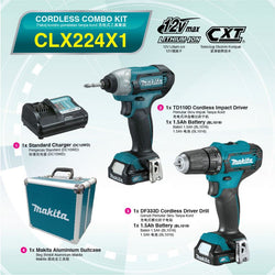 MAKITA CORDLESS COMBO KIT CLX224X1 (TD110D & DF333D) 12Vmax