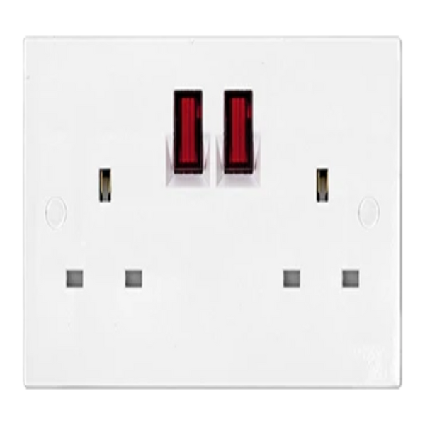 UMS 2G SP SWITCH SOCKET OUTLET NEON 13A 2213A-N