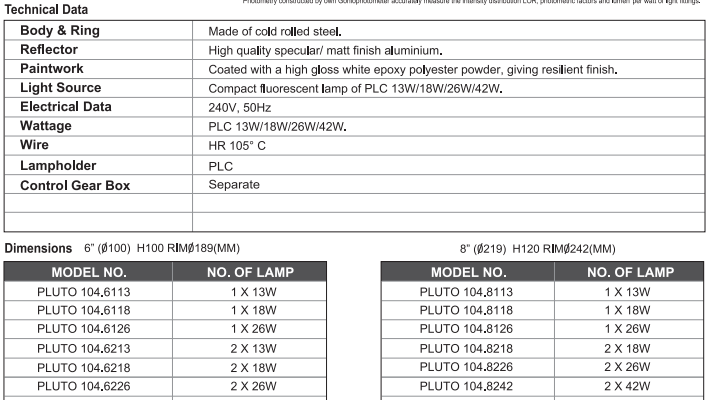 sj lite Downlight - Recessed Horizontal - Pluto 104