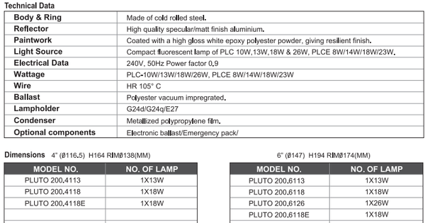 sj lite Downlight - Recessed Vertical - Pluto 200