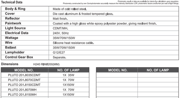 sj lite Downlight - Recessed Vertical - Pluto 201