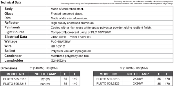 sj lite Downlight - Recessed Mounted - Pluto 505