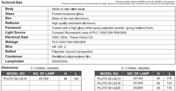 sj lite Downlight - Recessed Mounted - Pluto 501