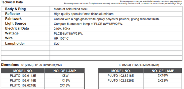 sj lite Downlight - Recessed Horizontal - Pluto 102