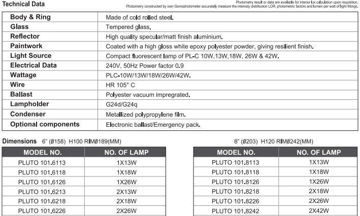 sj lite Downlight - Recessed Horizontal - Pluto 101