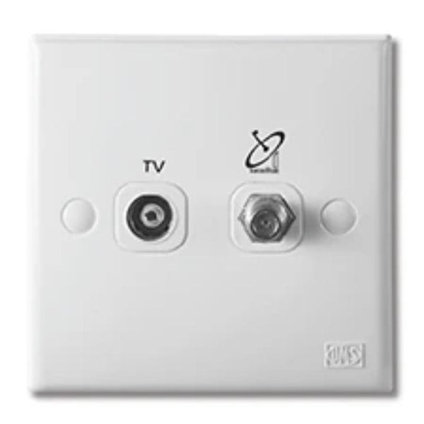 UMS 2G TV + F-TYPE SATELLITE SOCKET 3884