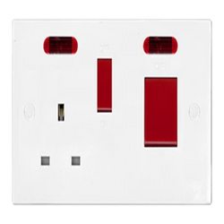 UMS 45A DP SWITCH WITH 13A SWITCH SOCKET OUTLET NEON 4513N