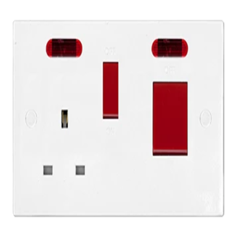 UMS 45A DP SWITCH WITH 13A SWITCH SOCKET OUTLET NEON 4513N