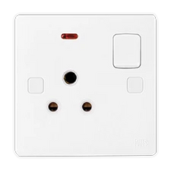 UMS 1G SP SWITCH SOCKET OUTLET NEON 5A 6005N