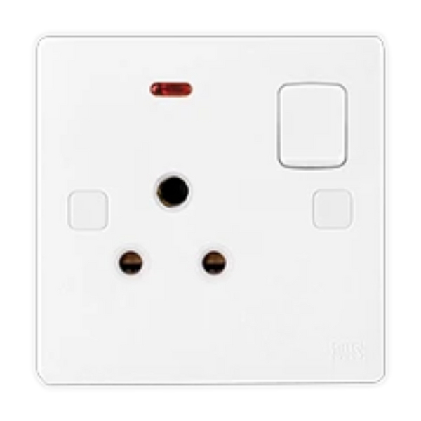 UMS 1G SP SWITCH SOCKET OUTLET NEON 5A 6005N