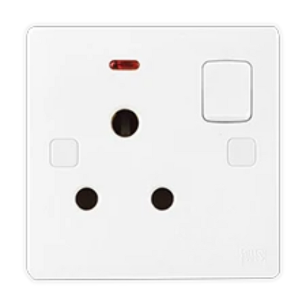 UMS 1G SWITCH SOCKET OUTLET NEON 15A 6115N