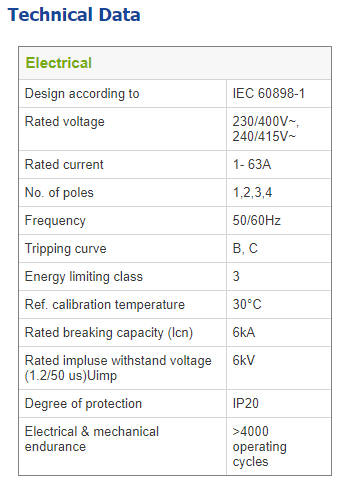 MAXGUARD MB63-1 SERIES (6KA MCB) 4 POLE