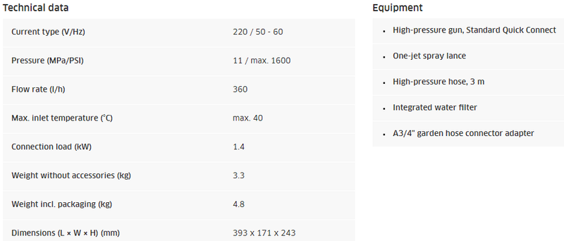 HIGH PRESSURE WASHER K 2 CLASSIC