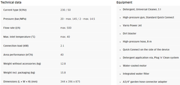 HIGH PRESSURE WASHER K 5